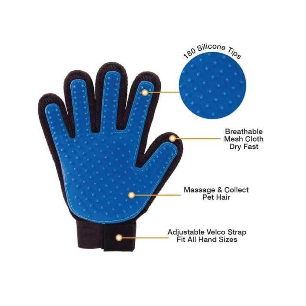 2-in-1 Pet Deshedding & Massage Glove – Dog & Cat Hair Grooming Right-Hand Mitt