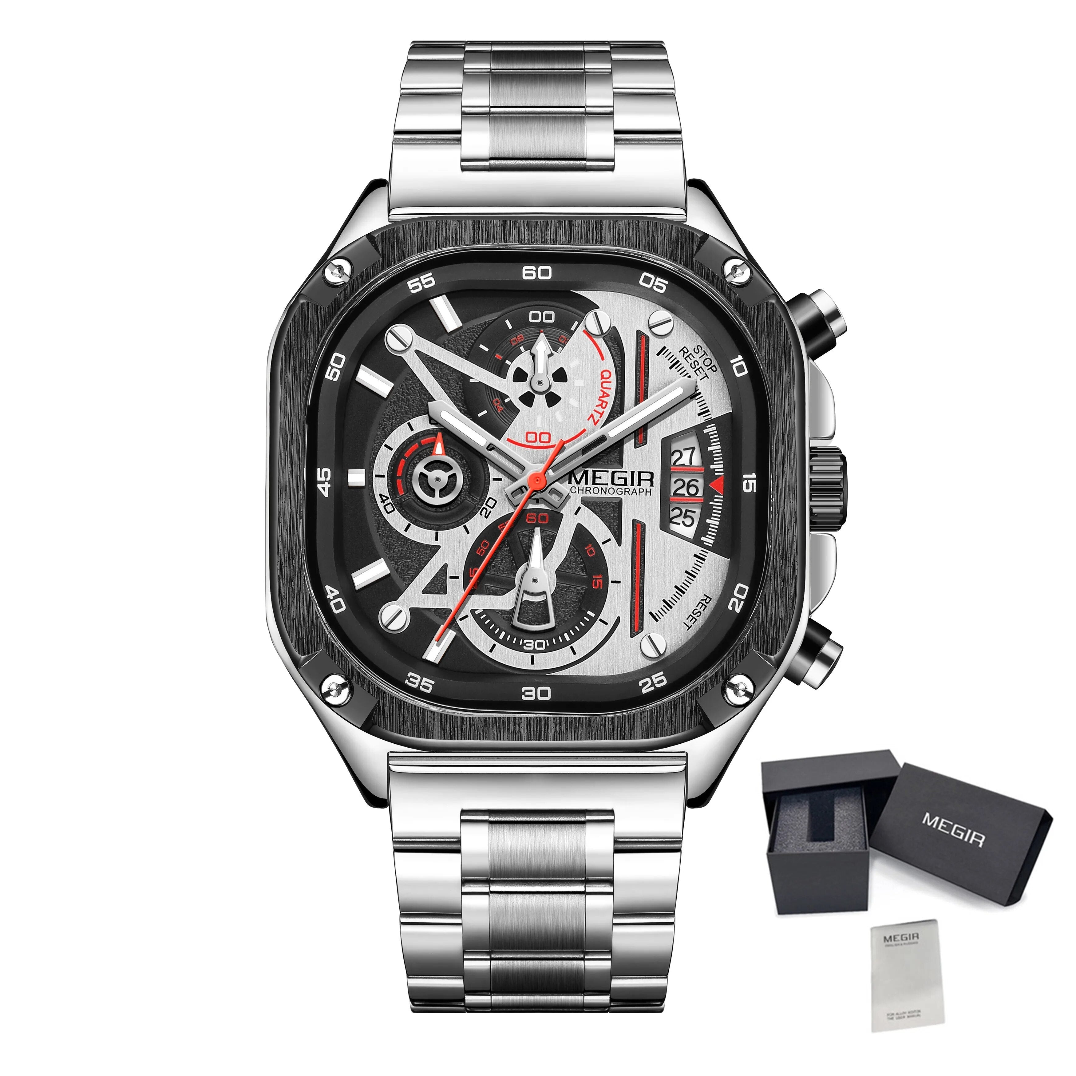 MEGIR Men’s Sports & Military Watch – Luxury Casual Waterproof Chronograph