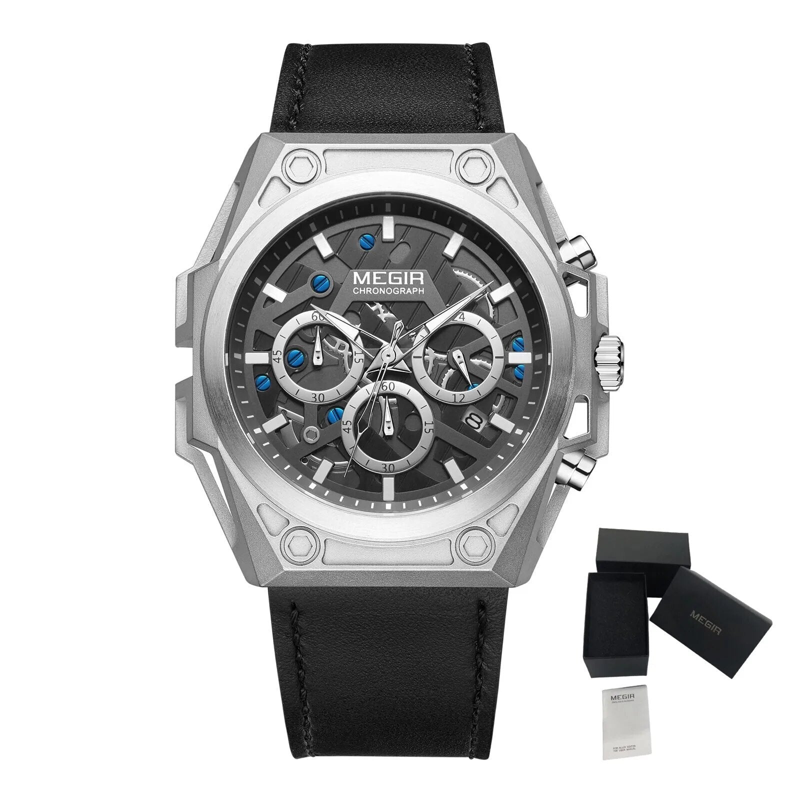 MEGIR Men's Watches Waterproof Sports Wristwatches Quartz Military Chronograph Luminous Male Clock Calendar Relogio Masculino 4220