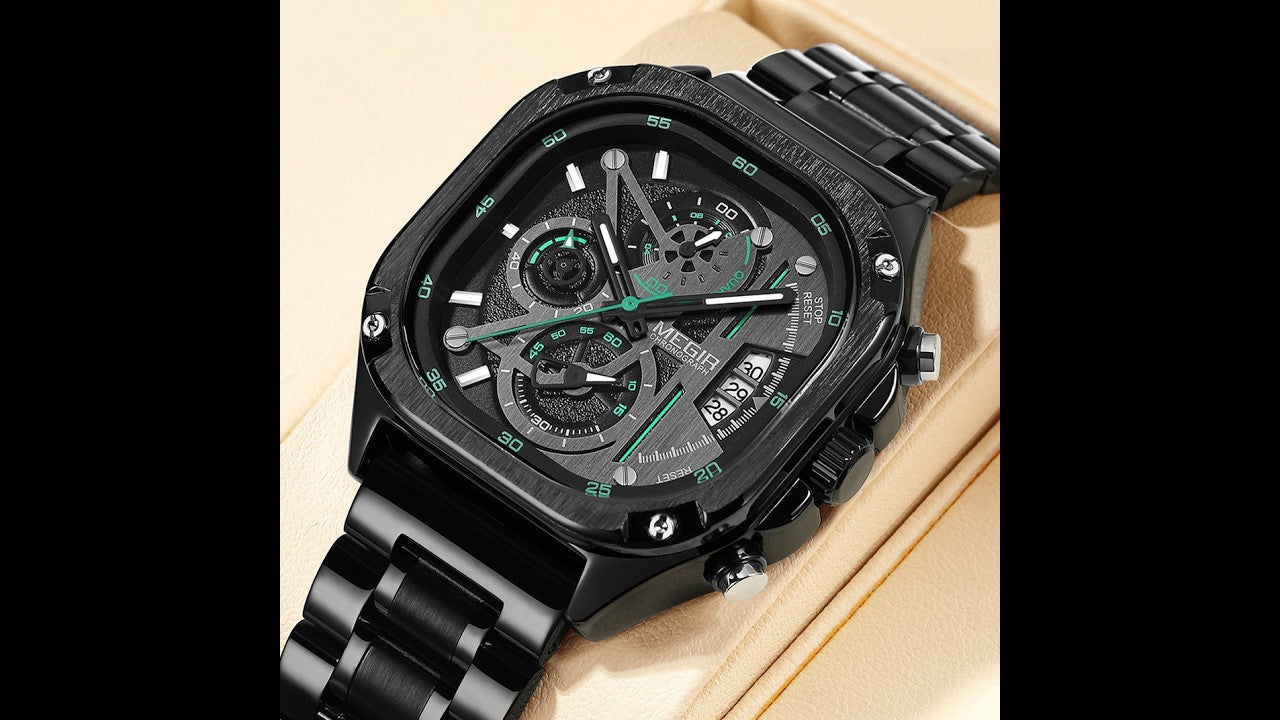 MEGIR Men’s Sports & Military Watch – Luxury Casual Waterproof Chronograph