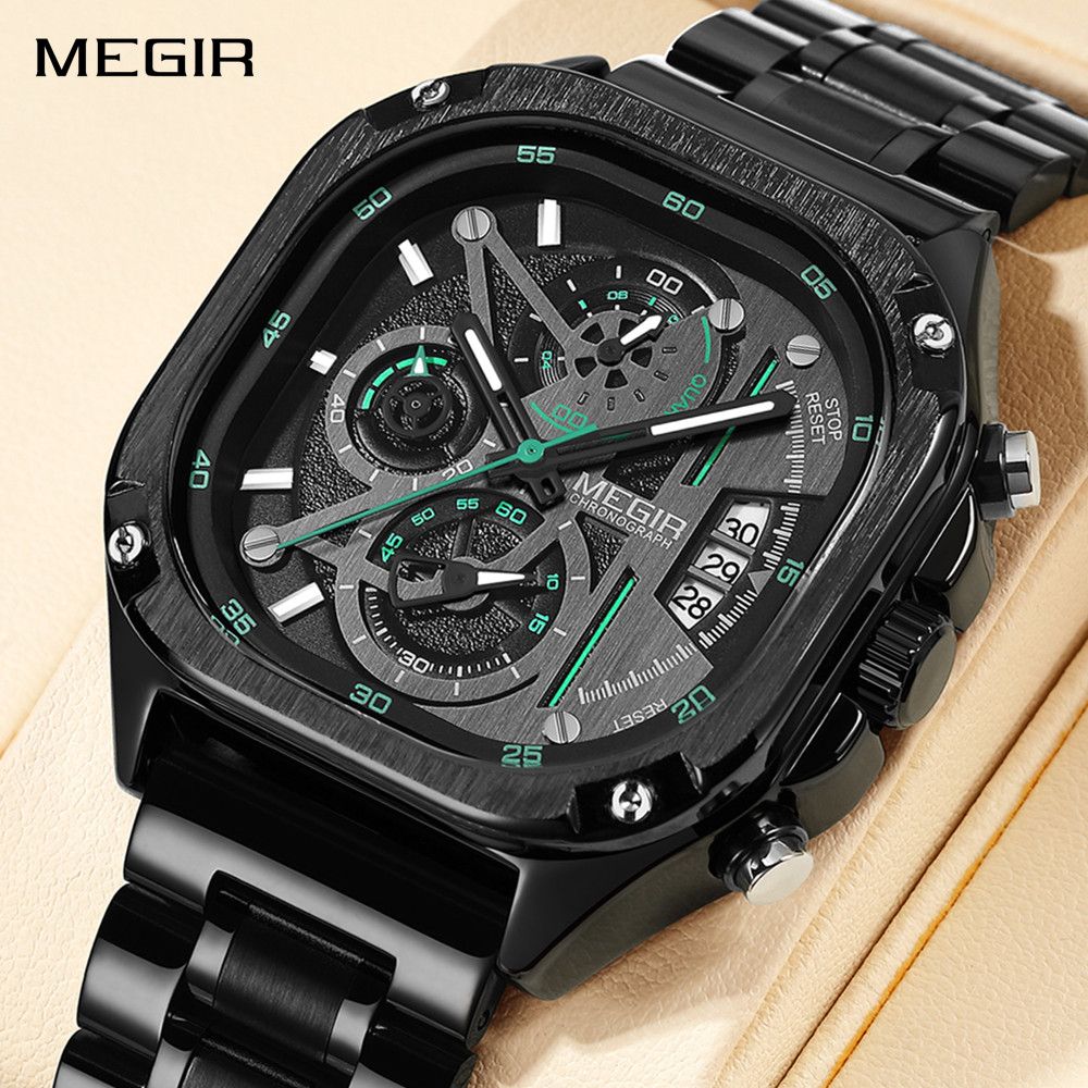 MEGIR Men’s Sports & Military Watch – Luxury Casual Waterproof Chronograph
