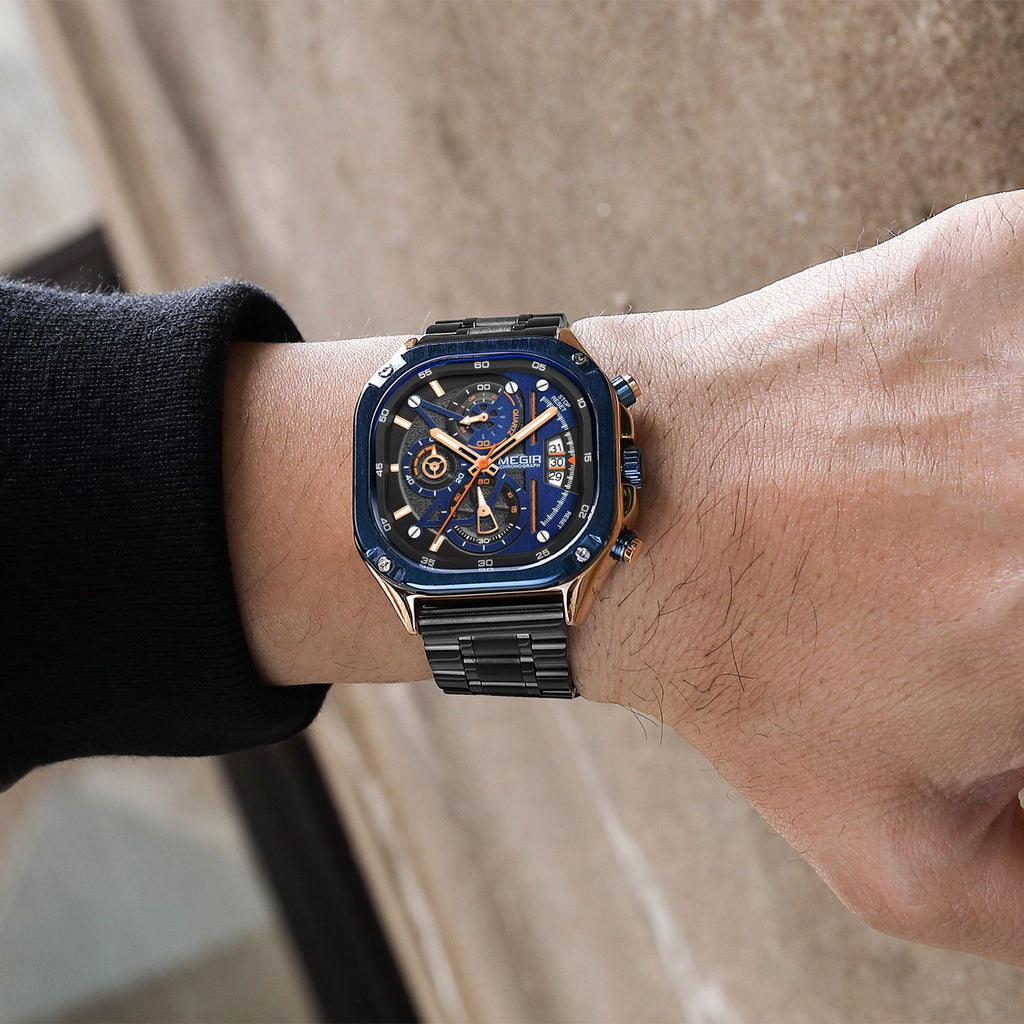 MEGIR Men’s Sports & Military Watch – Luxury Casual Waterproof Chronograph