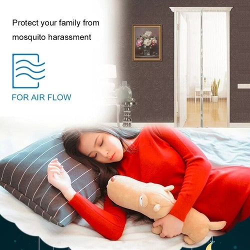 Magnetic Screen Door Mesh Curtain Durable Heavy Duty Mosquito Net Bug