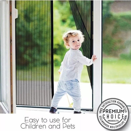 Magnetic Screen Door Mesh Curtain Durable Heavy Duty Mosquito Net Bug