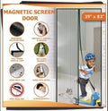 Magnetic Screen Door Mesh Curtain Durable Heavy Duty Mosquito Net Bug